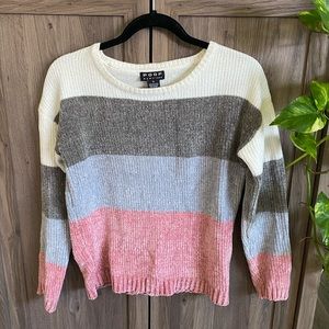muted tone, Color block super soft sweater